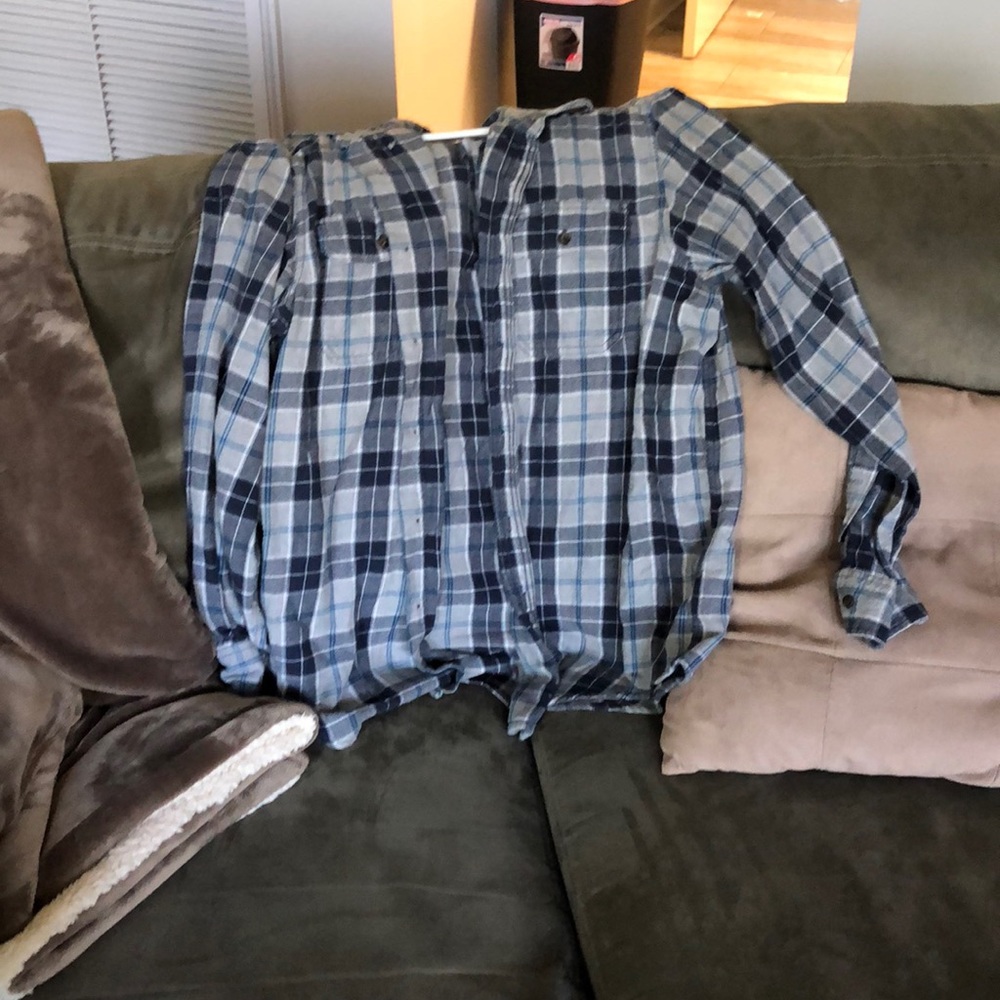 Navy blue flannel